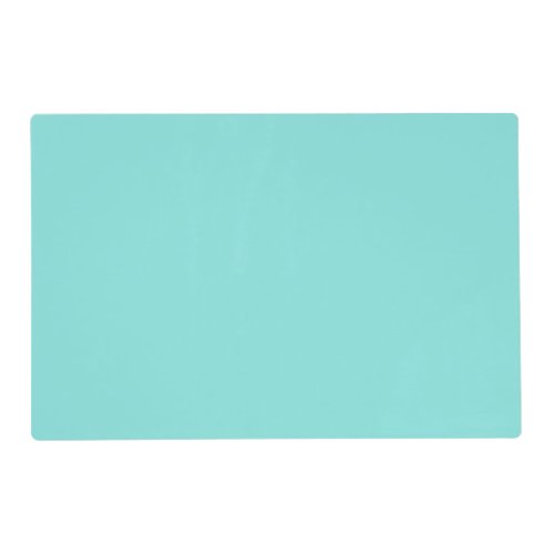 Solid color misty teal turquoise placemat