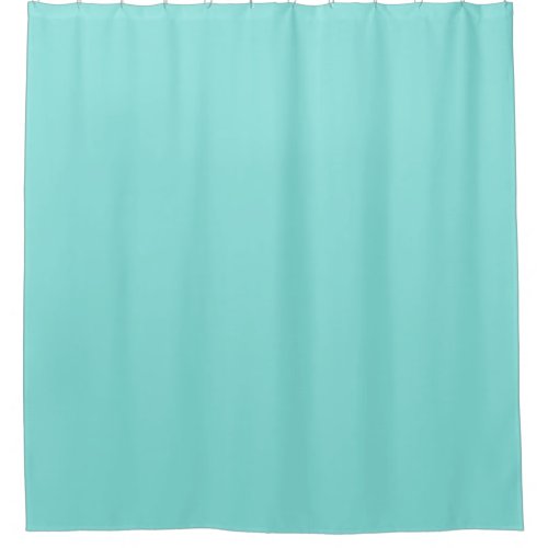 Solid color misty teal turquoise shower curtain
