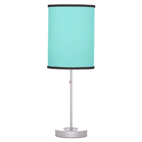 Solid color misty teal turquoise table lamp