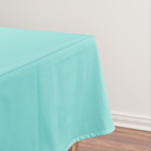 Solid color misty teal turquoise tablecloth
