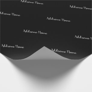 Solid Color Modern Basic Black Stylish Wrapping Paper
