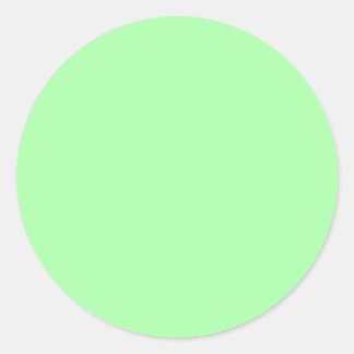 Solid Color Modern Mint Green Blank Classic Round Sticker