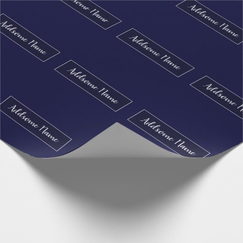 Solid Color Modern Navy  Blue Stylish Wrapping Paper