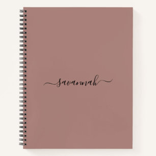 Solid Color Monogram Sketchbook Notebook