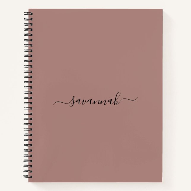 Solid Color  Monogram Sketchbook  Notebook (Front)
