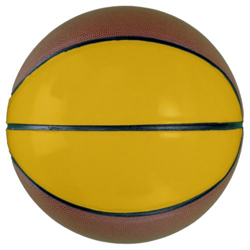 Solid color mustard yellow basketball