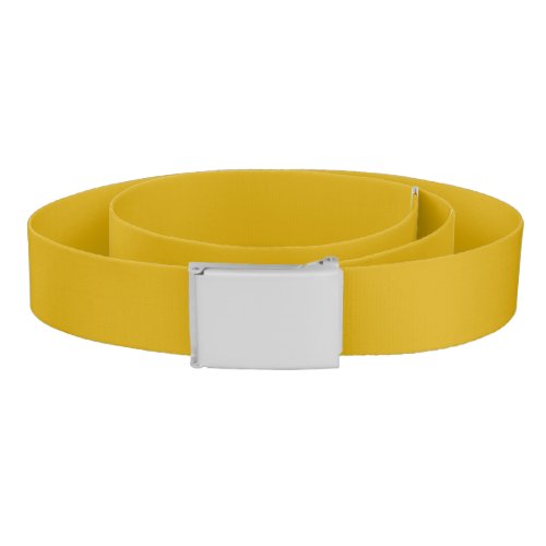 Solid color mustard yellow belt