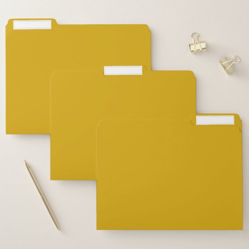 Solid color mustard yellow file folder