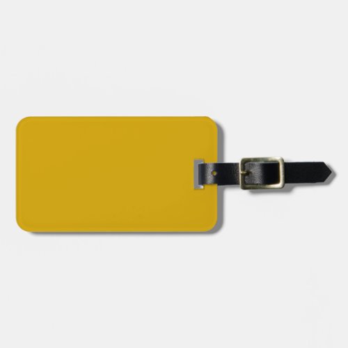 Solid color mustard yellow luggage tag