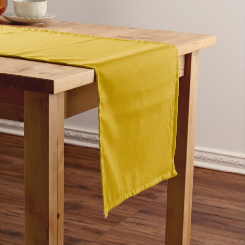 Solid color mustard yellow short table runner