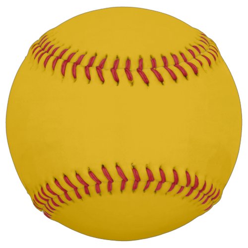 Solid color mustard yellow softball
