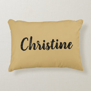 Solid Color Name Template Accent Pillow