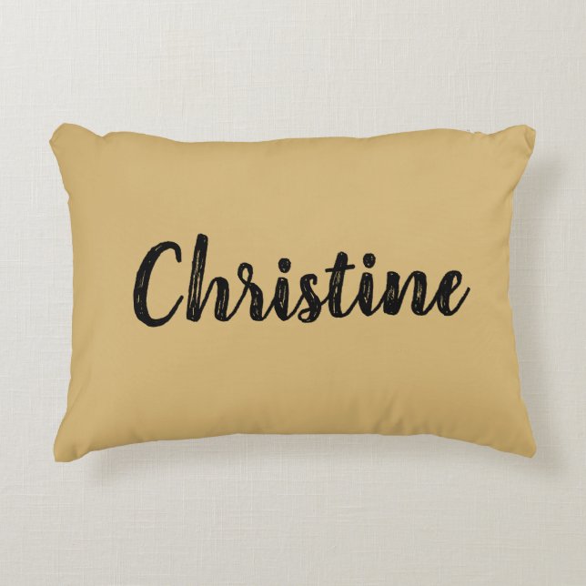 Solid Color Name Template Accent Pillow (Front)