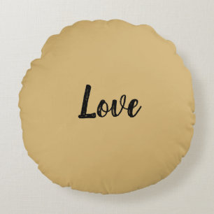 Solid Color Name Template Round Pillow