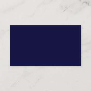 Solid Color: Navy Blue Business Card by FantabulousPatterns at Zazzle