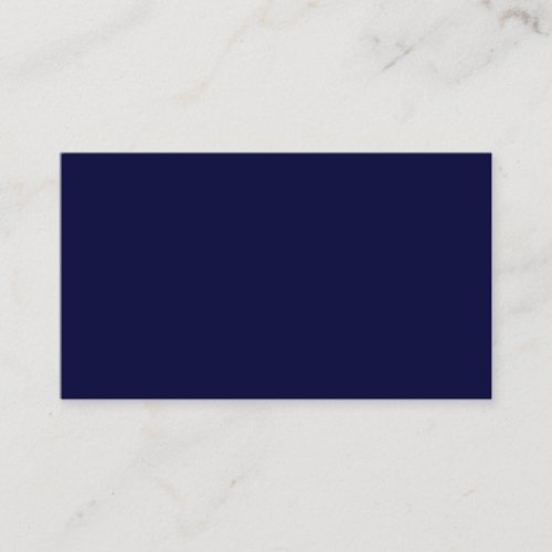 Solid Color Navy Blue Business Card