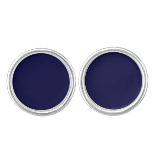 Solid Color: Navy Blue Cufflinks