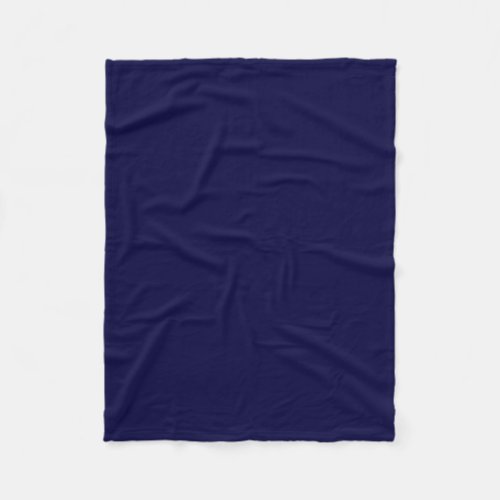 Solid Color Navy Blue Fleece Blanket