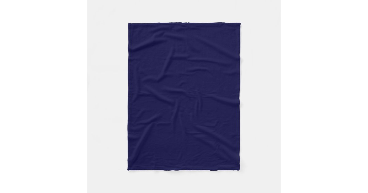 Solid Color Navy Blue Fleece Blanket Zazzle