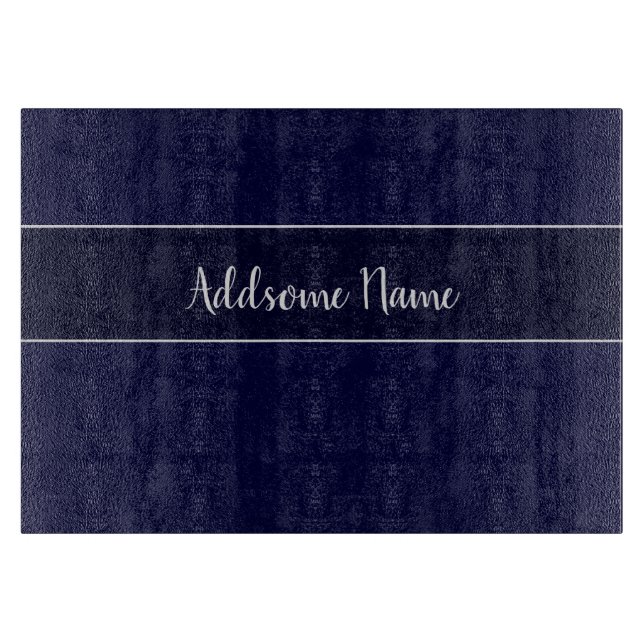 Solid color Navy Blue Kitchen Cutting Board (Front)
