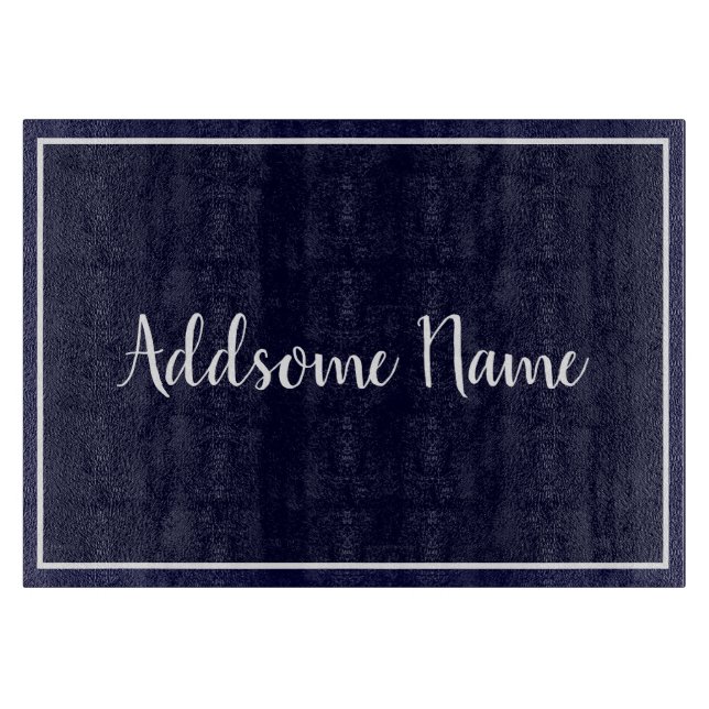 Solid color Navy Blue Kitchen Cutting Board (Front)