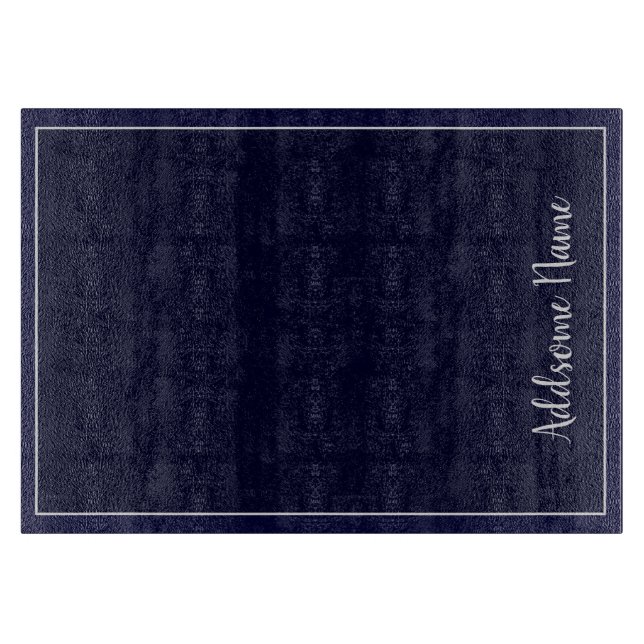 Solid color Navy Blue Kitchen Cutting Board (Front)