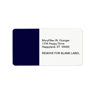 Solid Color: Navy Blue Label