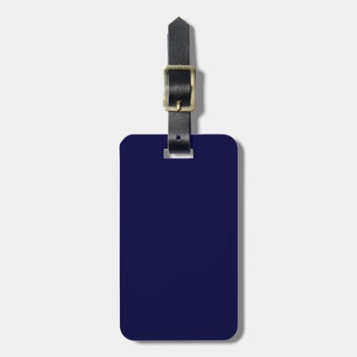 Solid Color Navy Blue Luggage Tag