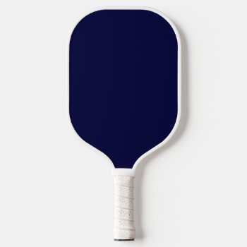 Solid Color: Navy Blue Pickleball Paddle by FantabulousPatterns at Zazzle