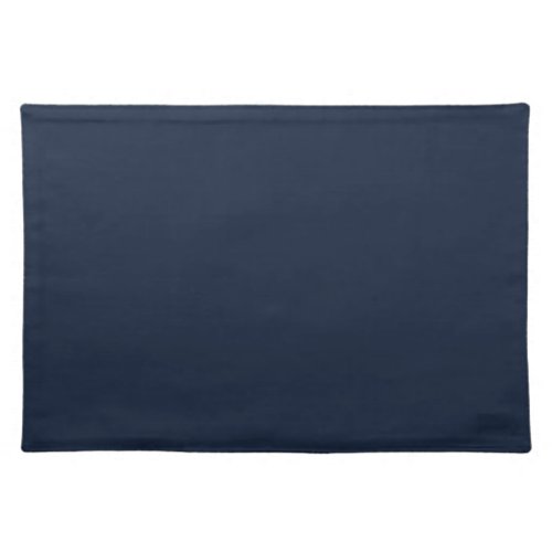 Solid color navy deep sea blue cloth placemat