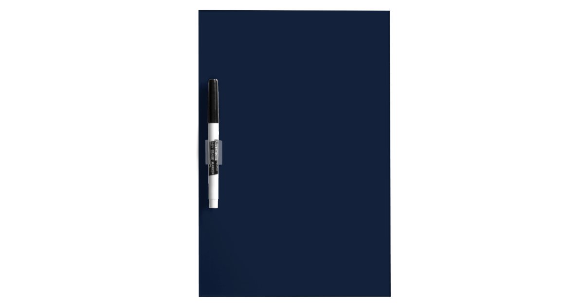 Solid color navy deep sea blue dry erase board Zazzle