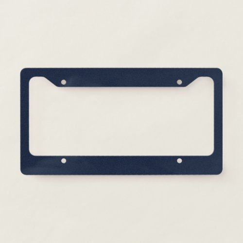 Solid color navy deep sea blue license plate frame