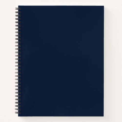 Solid color navy deep sea blue notebook