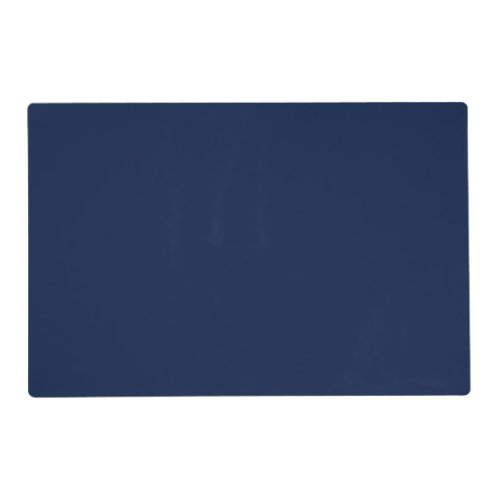 Solid color navy night blue placemat