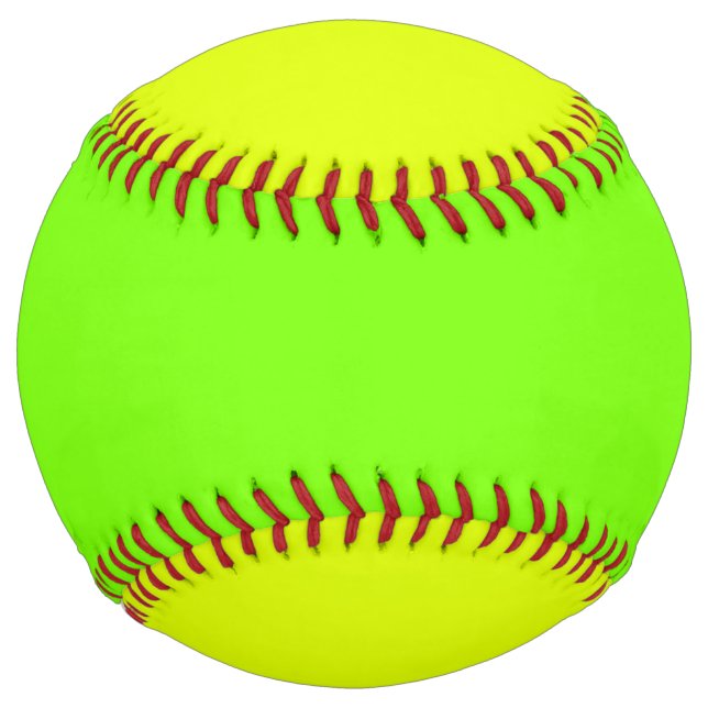 solid color neon green and neon yellow softball (Front)
