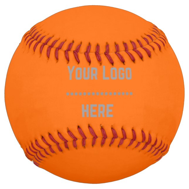 solid color  neon+orange - your  logo softball (Front)