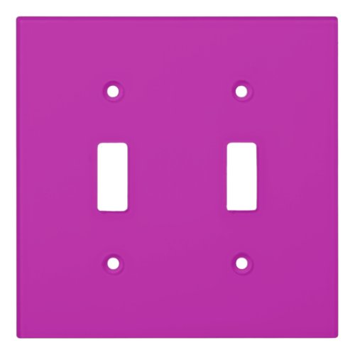 Solid color neon purple light switch cover