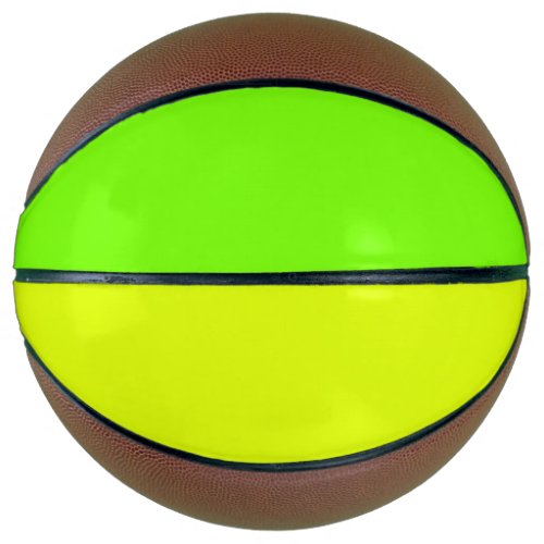 solid color neon  yellow and green basketball