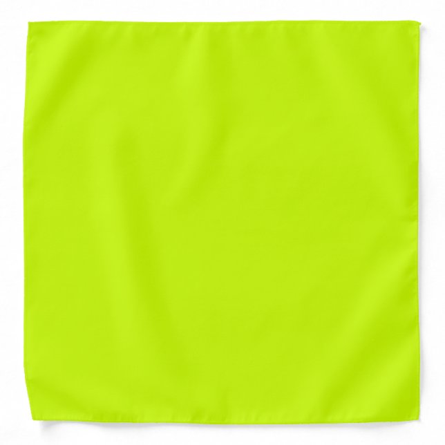 Solid Color Neon Yellow Bandana (Front)