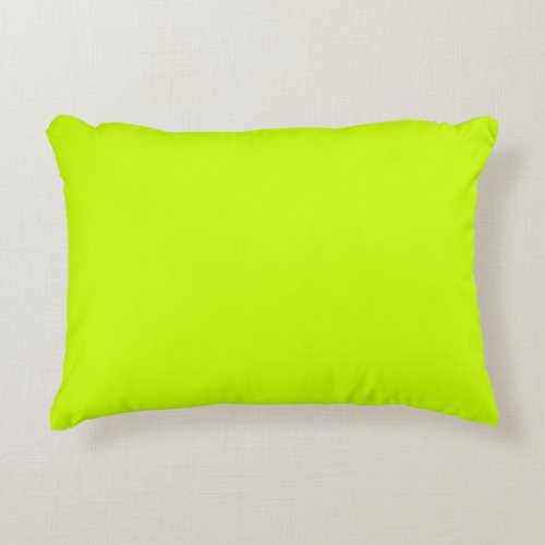 Solid Color Neon Yellow Decorative Pillow