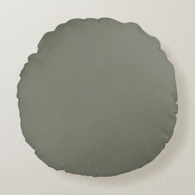 Solid Color Neutral Green Undertone 2026 COTY  Round Pillow (Front)