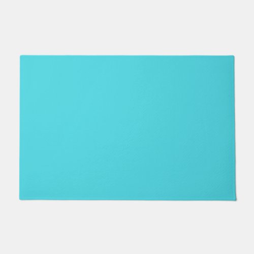 Solid color ocean aqua blue doormat