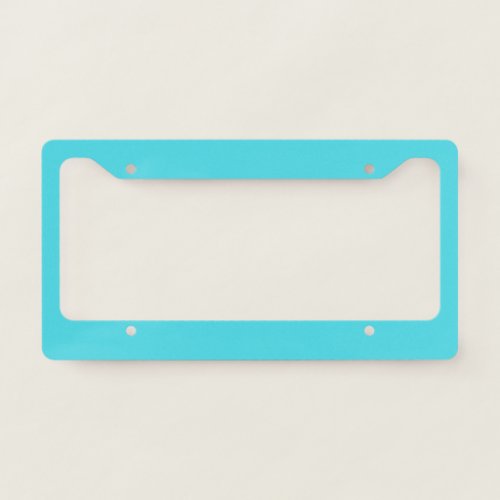 Solid color ocean aqua blue license plate frame