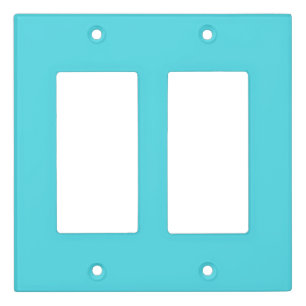 Solid color ocean aqua blue light switch cover