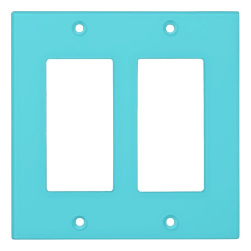 Solid color ocean aqua blue light switch cover