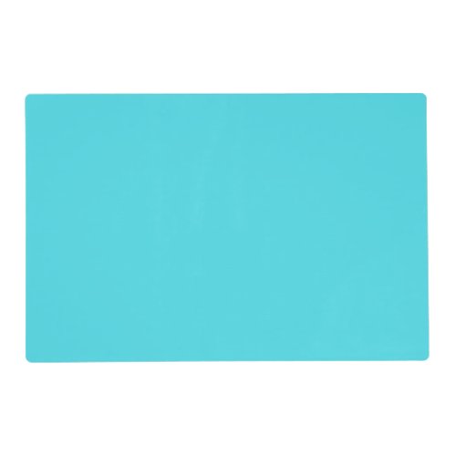 Solid color ocean aqua blue placemat