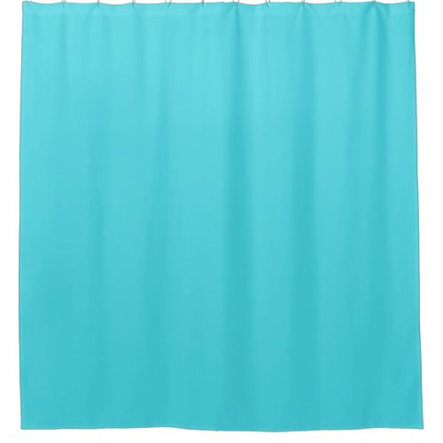 Solid color ocean aqua blue shower curtain