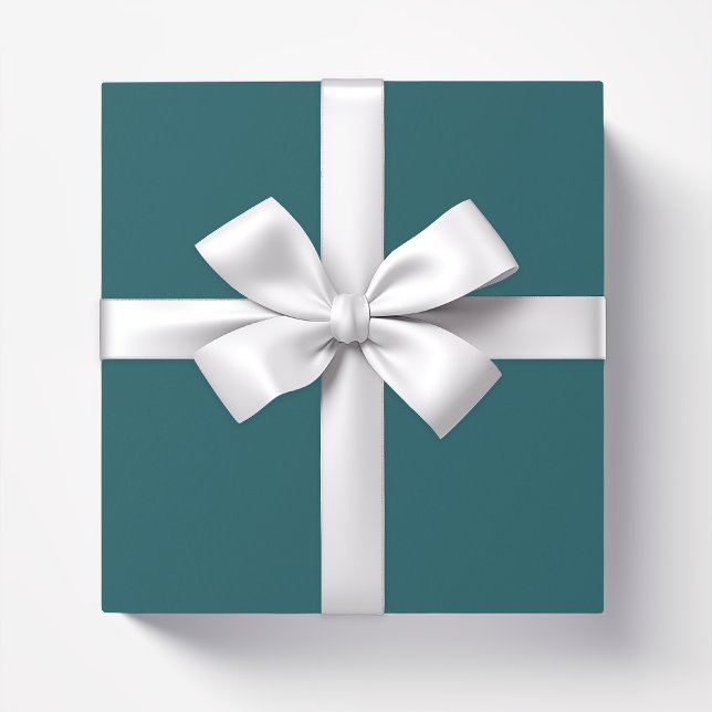 Solid color Oceanic Teal blue  Wrapping Paper (Creator Uploaded)