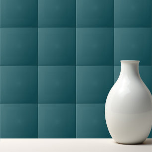Solid color Oceanic Teal Ceramic Tile