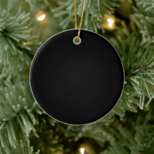 Solid Color of Pure Black Template Ceramic Ornament